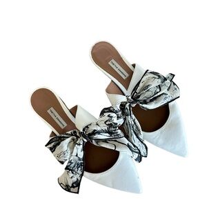 Tabitha Simmons Aida Bow Mules Flats